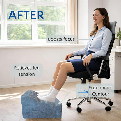 Under Desk Foot Rest, Adjustable Height Foot Stool for Office