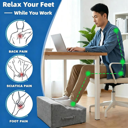 Under Desk Foot Rest, Adjustable Height Foot Stool for Office