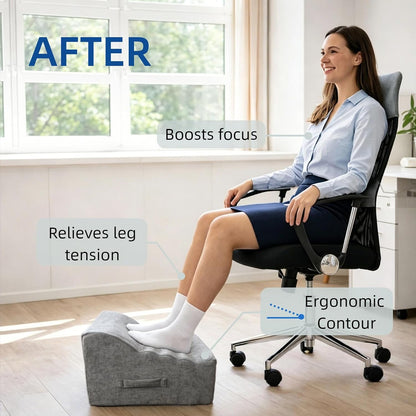 Under Desk Foot Rest, Adjustable Height Foot Stool for Office