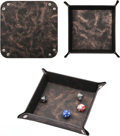 Valet Tray Desktop Storage Organizer – Vegan Leather Catchall Bedside Vanity Tray Nightstand Caddy Holder for Remote Controller, Watch, Keys, Phone, Wallet, Coin, Jewelry (Orange/Black)