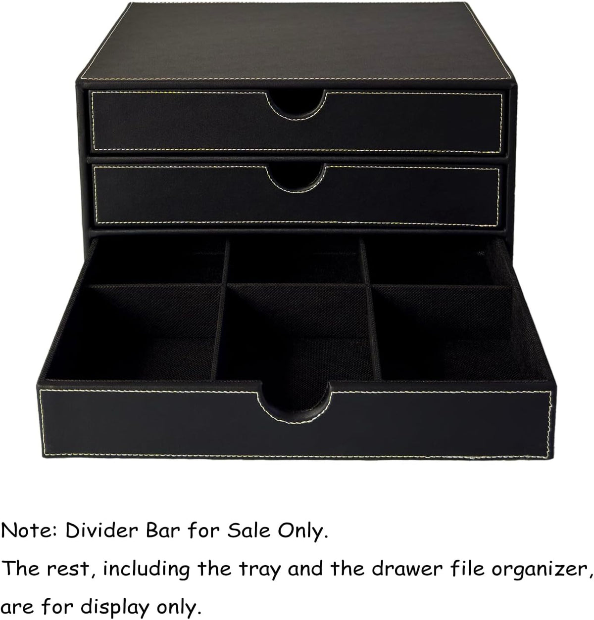 Document Organizer, 3-Drawer File Cabinet Document Storage Box, Office Desktop Filing Organizer, Dark Ivy