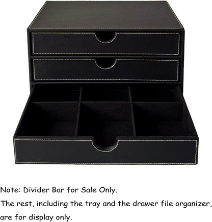 Document Organizer, 3-Drawer File Cabinet Document Storage Box, Office Desktop Filing Organizer, Dark Ivy