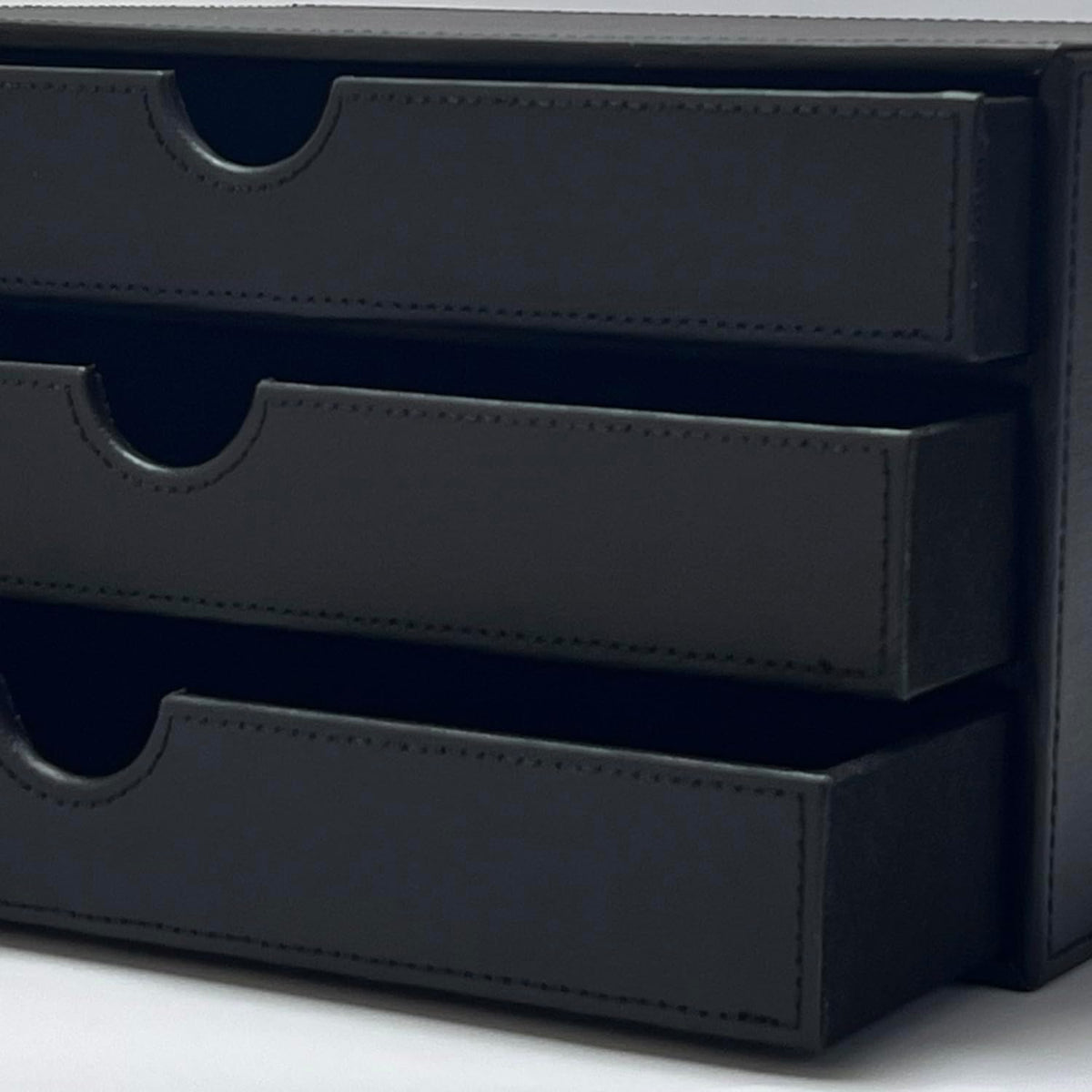 Document Organizer, 3-Drawer File Cabinet Document Storage Box, Office Desktop Filing Organizer, Dark Ivy