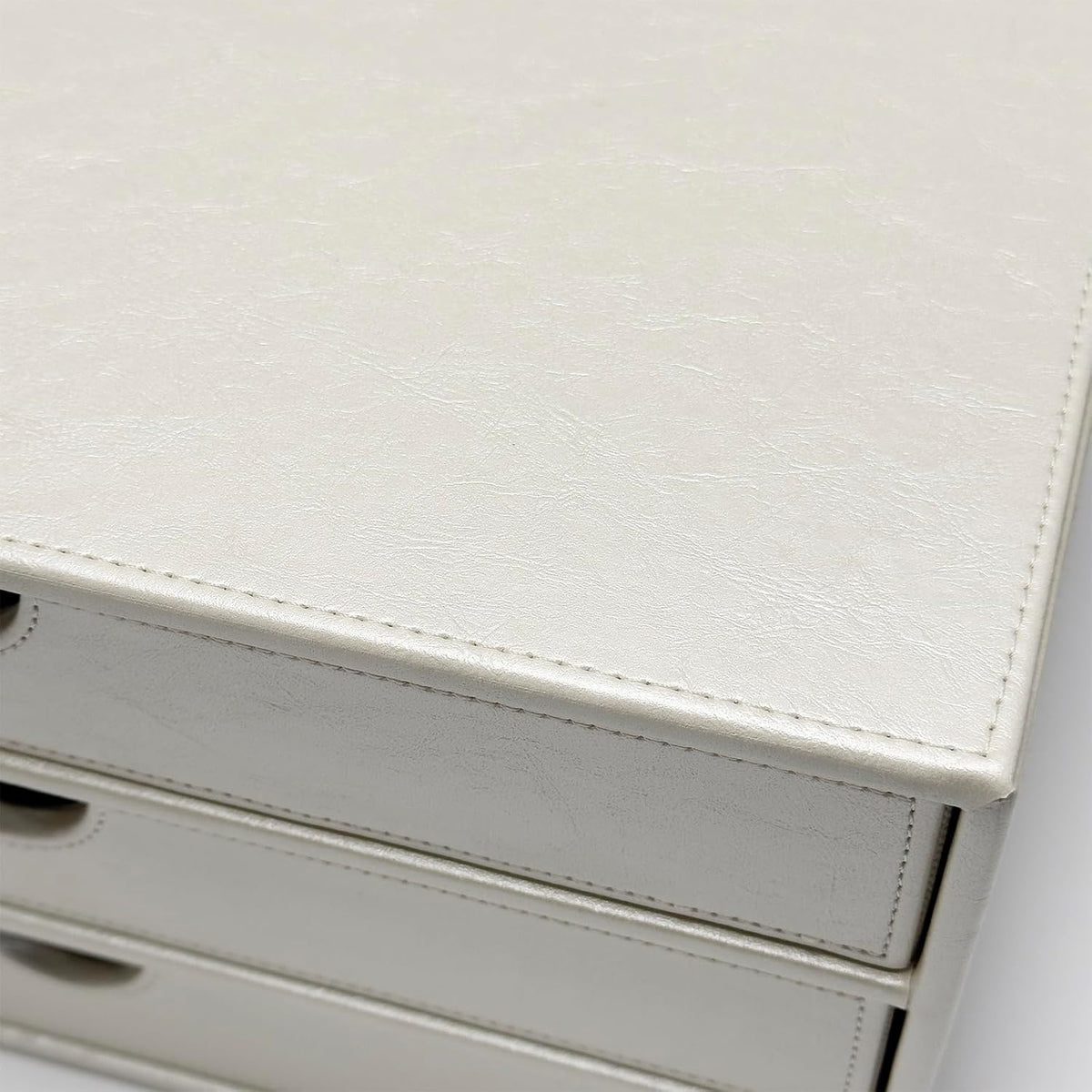 Document Organizer, 3-Drawer File Cabinet Document Storage Box, Office Desktop Filing Organizer, Dark Ivy