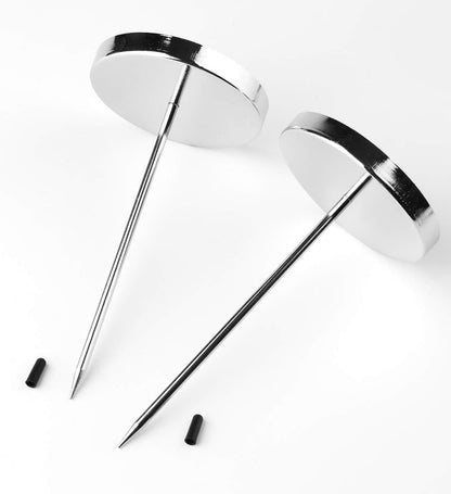 4pcs Desk Receipt Holder Bill Fork Receipt Spike Stick Silver Restaurant Check Spindle 5.5 Inch …