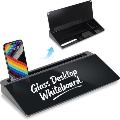 Glass Desktop Whiteboard, Calculator White