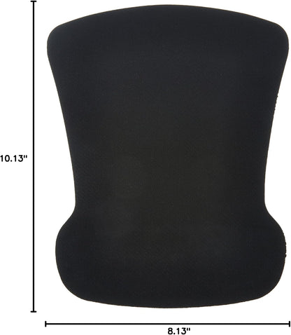 Ergonomic Mouse Pad with Wrist Support for Pain Relief, Gel-Filled Cushion, Non-Slip Rubber Grip Base, 10.1 x 8.1 Inches, Black