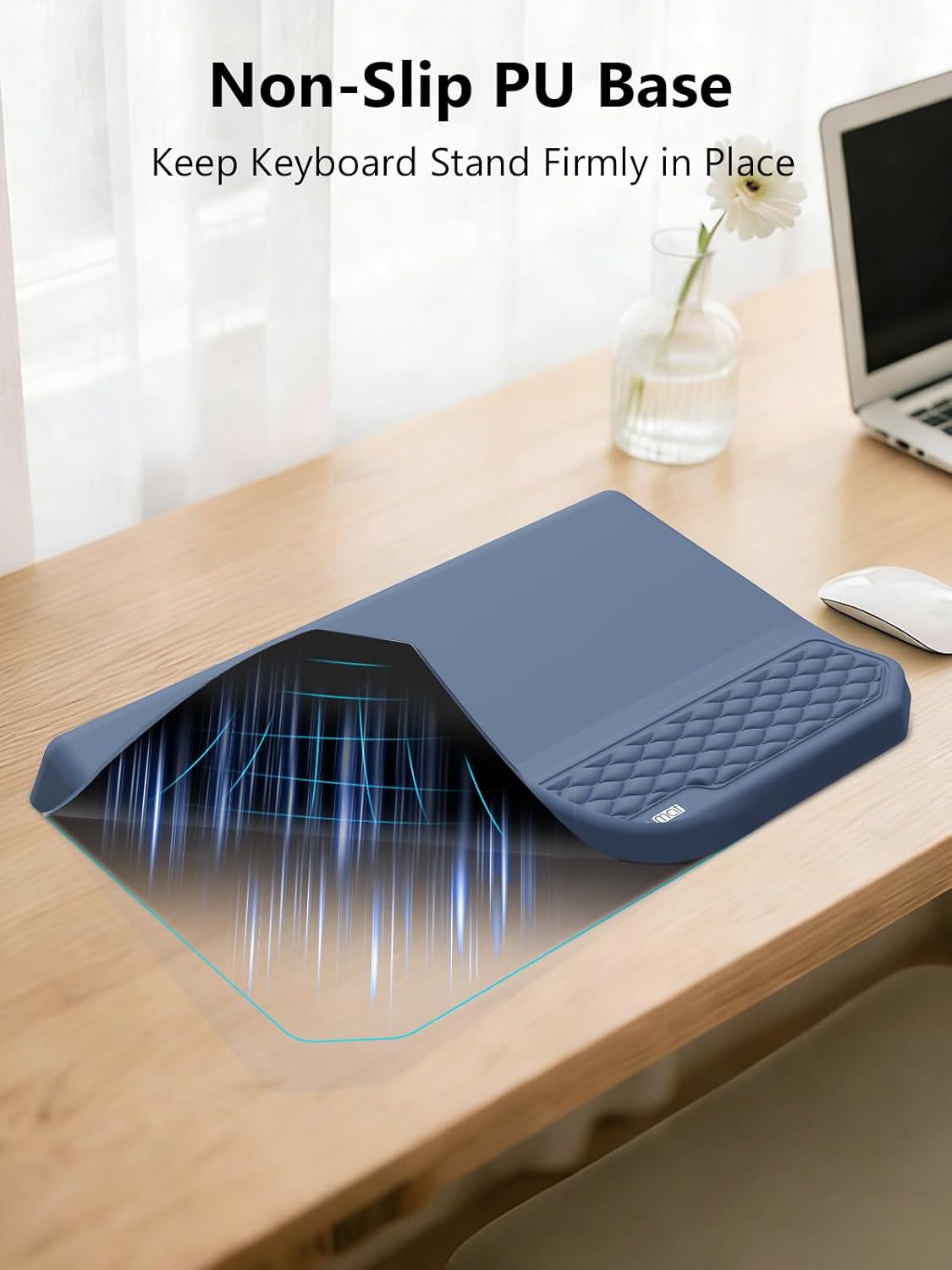 2-in-1 Ergonomic Keyboard Stand with Wrist Rest, Black