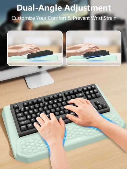 2-in-1 Ergonomic Keyboard Stand with Wrist Rest, Black