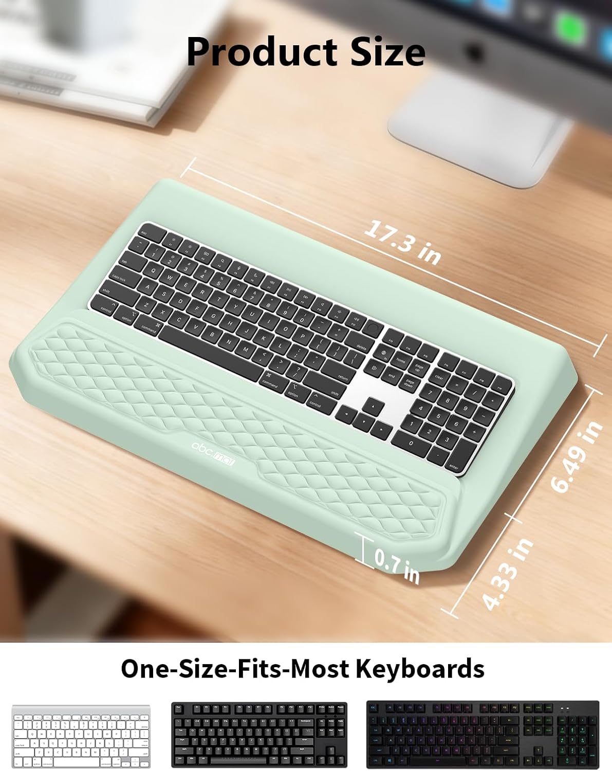 2-in-1 Ergonomic Keyboard Stand with Wrist Rest, Black