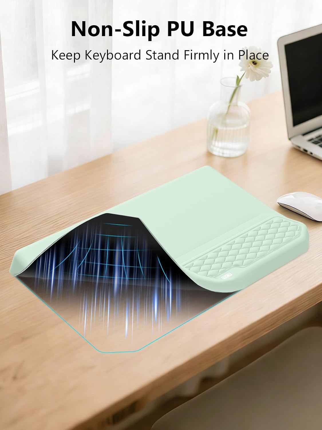 2-in-1 Ergonomic Keyboard Stand with Wrist Rest, Black