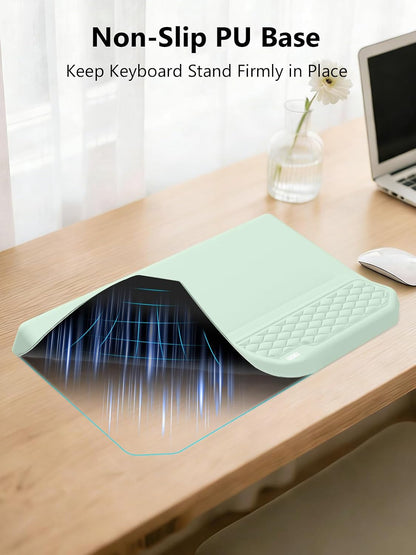 2-in-1 Ergonomic Keyboard Stand with Wrist Rest, Black