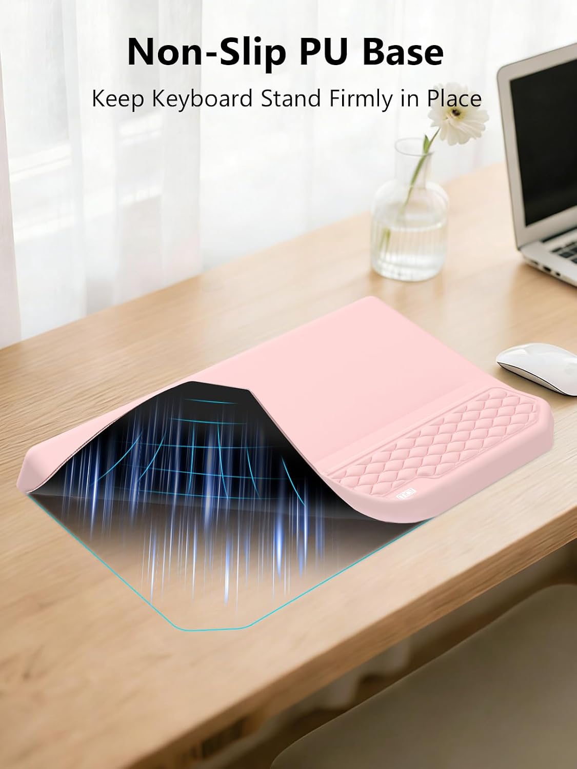 2-in-1 Ergonomic Keyboard Stand with Wrist Rest, Black