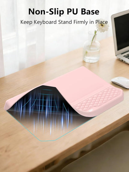 2-in-1 Ergonomic Keyboard Stand with Wrist Rest, Black