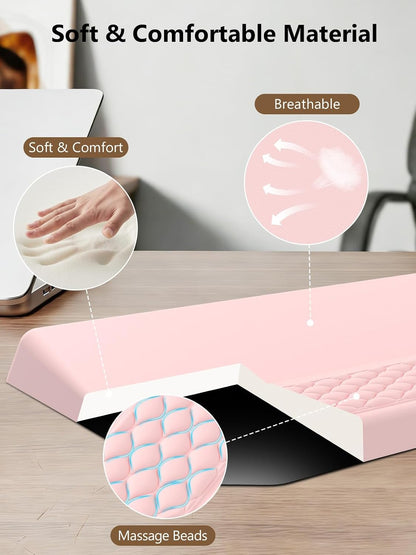 2-in-1 Ergonomic Keyboard Stand with Wrist Rest, Black