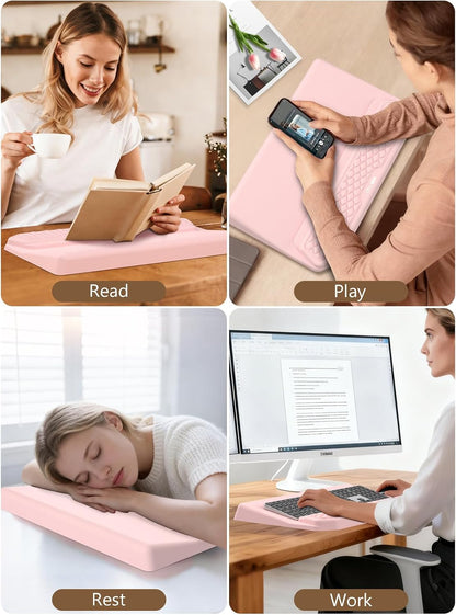 2-in-1 Ergonomic Keyboard Stand with Wrist Rest, Black