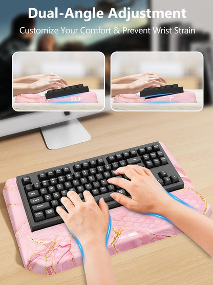 2-in-1 Ergonomic Keyboard Stand with Wrist Rest, Black