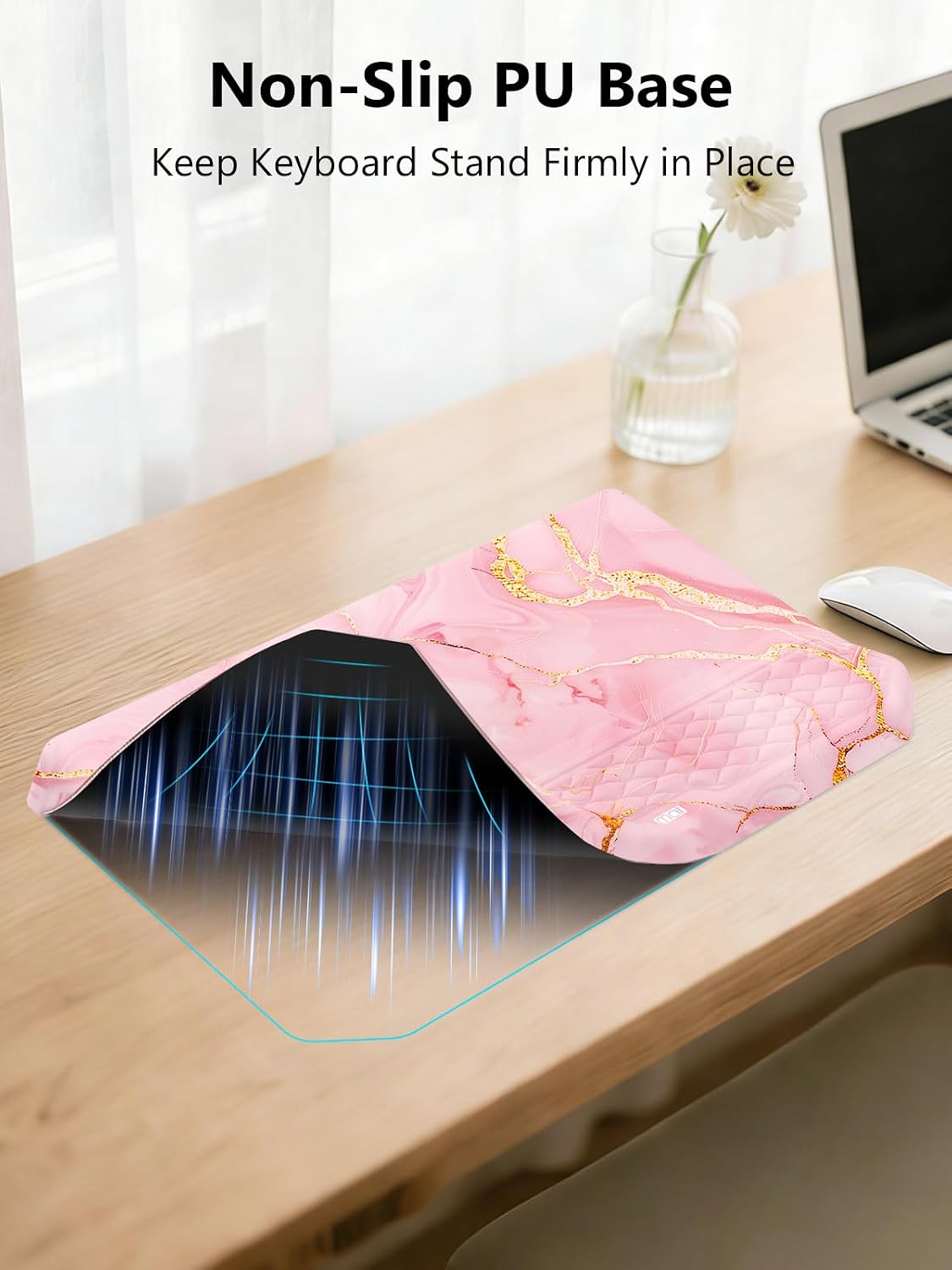2-in-1 Ergonomic Keyboard Stand with Wrist Rest, Black