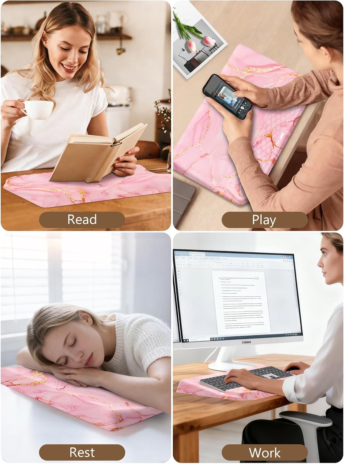 2-in-1 Ergonomic Keyboard Stand with Wrist Rest, Black