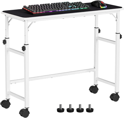 Mobile Keyboard Tray with Mouse Pad, Height Adjustment 21.6"-31.1", Keyboard Standing Desk, Rolling Under-Desk Extender with Lockable Casters, Desk Accessories for Home Office, Black