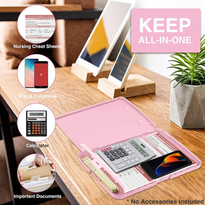 Clipboards with Storage, High Capacity Clip Boards 8.5x11 with Storage, Heavy Duty Nursing Clipboard Folder, Plastic Clipboard with Pen Holder for Women Teachers Work, School & Office Supplies