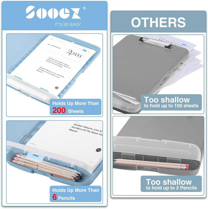 Clipboards with Storage, High Capacity Clip Boards 8.5x11 with Storage, Heavy Duty Nursing Clipboard Folder, Plastic Clipboard with Pen Holder for Women Teachers Work, School & Office Supplies