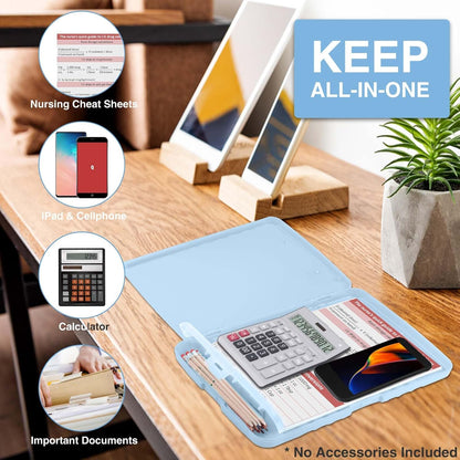 Clipboards with Storage, High Capacity Clip Boards 8.5x11 with Storage, Heavy Duty Nursing Clipboard Folder, Plastic Clipboard with Pen Holder for Women Teachers Work, School & Office Supplies
