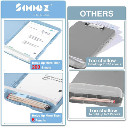 Clipboards with Storage, High Capacity Clip Boards 8.5x11 with Storage, Heavy Duty Nursing Clipboard Folder, Plastic Clipboard with Pen Holder for Women Teachers Work, School & Office Supplies
