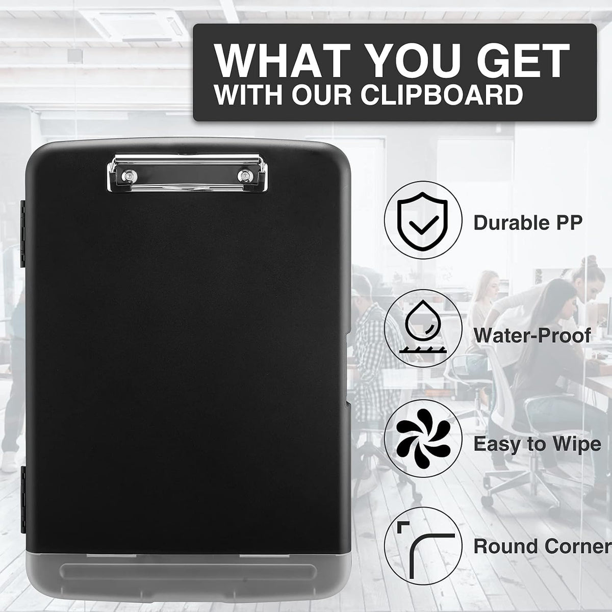 Clipboards with Storage, High Capacity Clip Boards 8.5x11 with Storage, Heavy Duty Nursing Clipboard Folder, Plastic Clipboard with Pen Holder for Women Teachers Work, School & Office Supplies