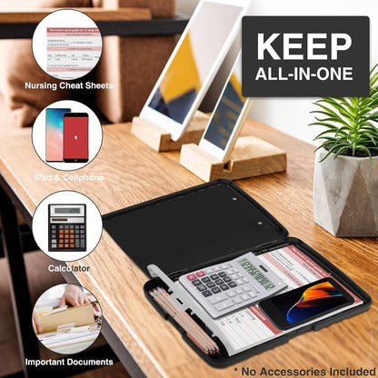 Clipboards with Storage, High Capacity Clip Boards 8.5x11 with Storage, Heavy Duty Nursing Clipboard Folder, Plastic Clipboard with Pen Holder for Women Teachers Work, School & Office Supplies