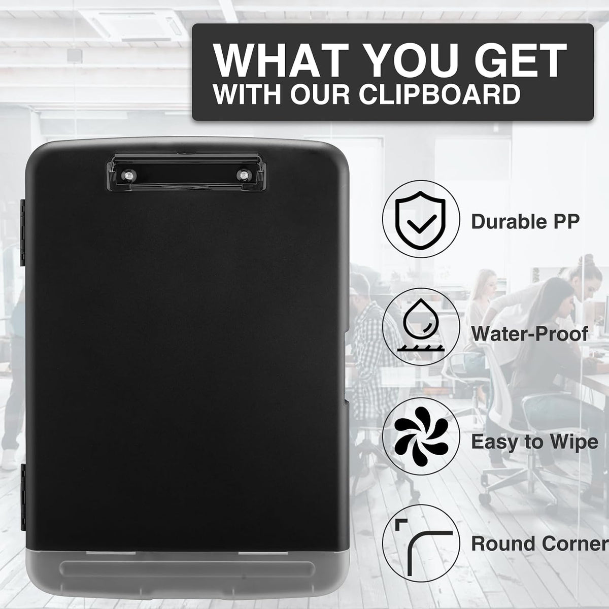 Clipboards with Storage, High Capacity Clip Boards 8.5x11 with Storage, Heavy Duty Nursing Clipboard Folder, Plastic Clipboard with Pen Holder for Women Teachers Work, School & Office Supplies