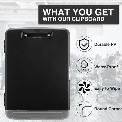 Clipboards with Storage, High Capacity Clip Boards 8.5x11 with Storage, Heavy Duty Nursing Clipboard Folder, Plastic Clipboard with Pen Holder for Women Teachers Work, School & Office Supplies