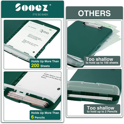 Clipboards with Storage, High Capacity Clip Boards 8.5x11 with Storage, Heavy Duty Nursing Clipboard Folder, Plastic Clipboard with Pen Holder for Women Teachers Work, School & Office Supplies