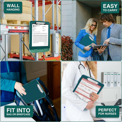 Clipboards with Storage, High Capacity Clip Boards 8.5x11 with Storage, Heavy Duty Nursing Clipboard Folder, Plastic Clipboard with Pen Holder for Women Teachers Work, School & Office Supplies