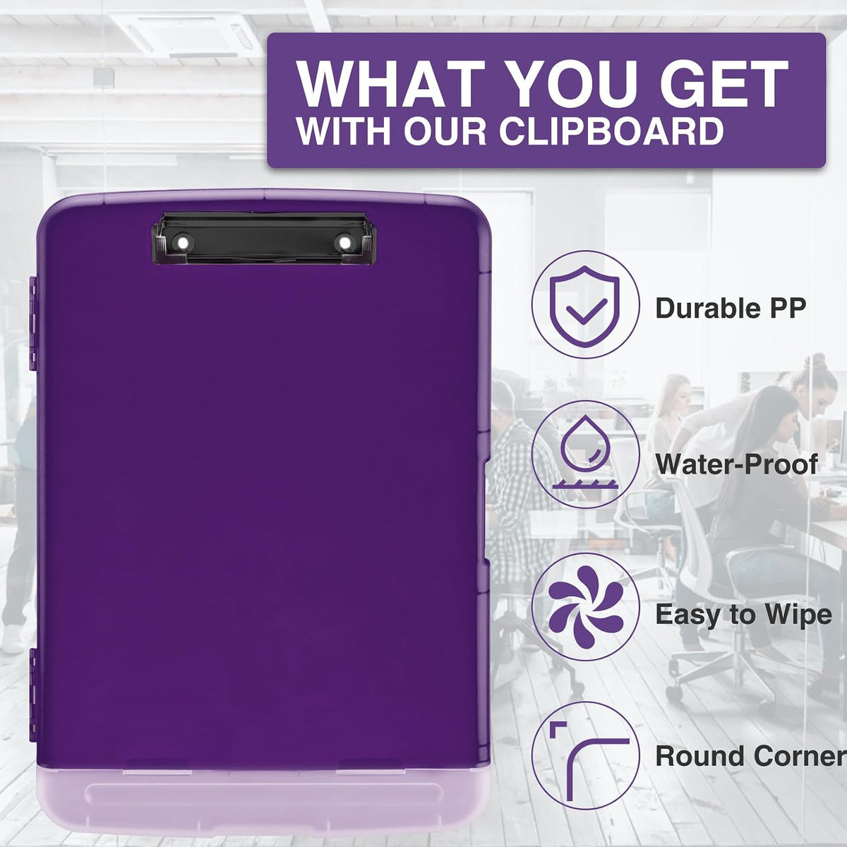 Clipboards with Storage, High Capacity Clip Boards 8.5x11 with Storage, Heavy Duty Nursing Clipboard Folder, Plastic Clipboard with Pen Holder for Women Teachers Work, School & Office Supplies