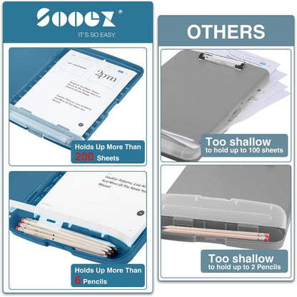Clipboards with Storage, High Capacity Clip Boards 8.5x11 with Storage, Heavy Duty Nursing Clipboard Folder, Plastic Clipboard with Pen Holder for Women Teachers Work, School & Office Supplies