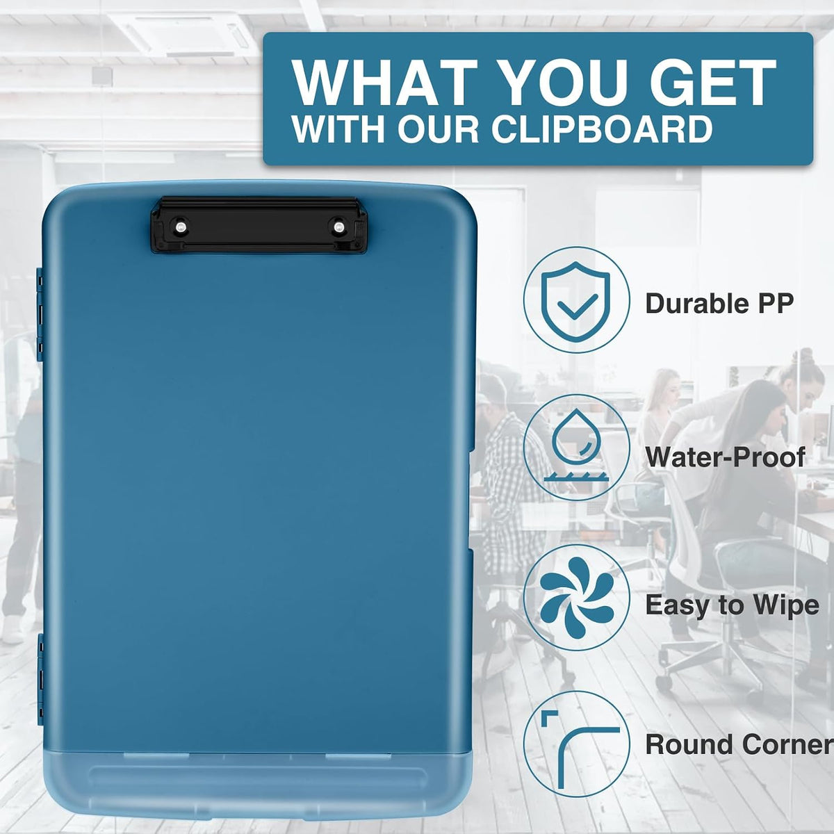 Clipboards with Storage, High Capacity Clip Boards 8.5x11 with Storage, Heavy Duty Nursing Clipboard Folder, Plastic Clipboard with Pen Holder for Women Teachers Work, School & Office Supplies