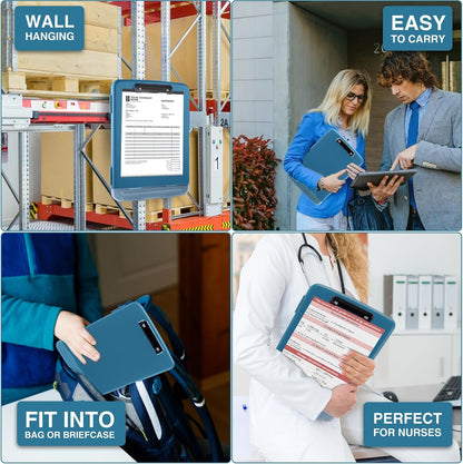 Clipboards with Storage, High Capacity Clip Boards 8.5x11 with Storage, Heavy Duty Nursing Clipboard Folder, Plastic Clipboard with Pen Holder for Women Teachers Work, School & Office Supplies