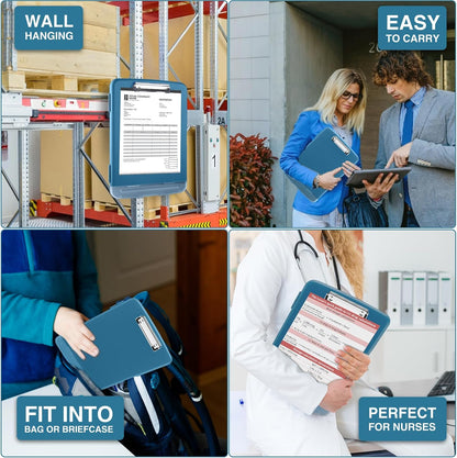 Clipboards with Storage, High Capacity Clip Boards 8.5x11 with Storage, Heavy Duty Nursing Clipboard Folder, Plastic Clipboard with Pen Holder for Women Teachers Work, School & Office Supplies
