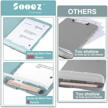 Clipboards with Storage, High Capacity Clip Boards 8.5x11 with Storage, Heavy Duty Nursing Clipboard Folder, Plastic Clipboard with Pen Holder for Women Teachers Work, School & Office Supplies