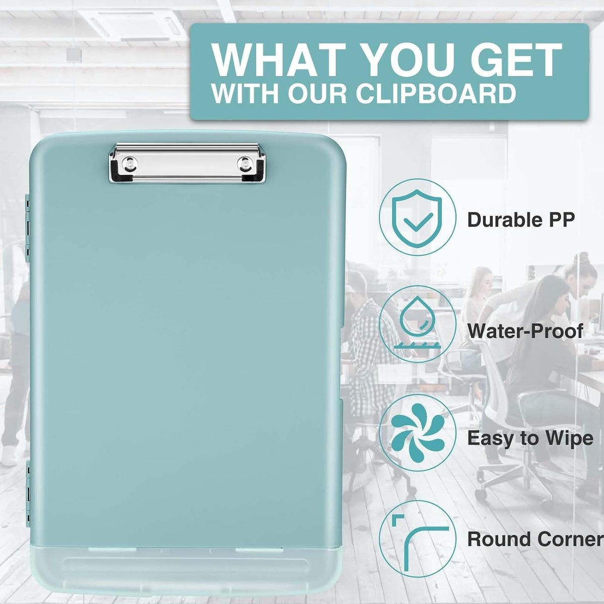 Clipboards with Storage, High Capacity Clip Boards 8.5x11 with Storage, Heavy Duty Nursing Clipboard Folder, Plastic Clipboard with Pen Holder for Women Teachers Work, School & Office Supplies