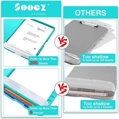 Clipboards with Storage, High Capacity Clip Boards 8.5x11 with Storage, Heavy Duty Nursing Clipboard Folder, Plastic Clipboard with Pen Holder for Women Teachers Work, School & Office Supplies