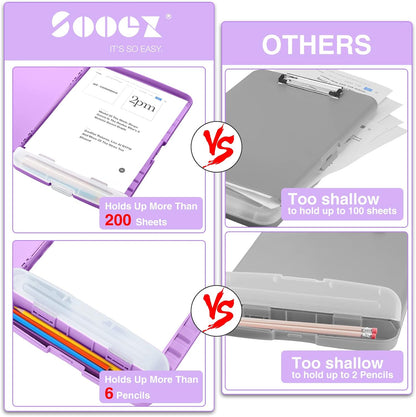 Clipboards with Storage, High Capacity Clip Boards 8.5x11 with Storage, Heavy Duty Nursing Clipboard Folder, Plastic Clipboard with Pen Holder for Women Teachers Work, School & Office Supplies