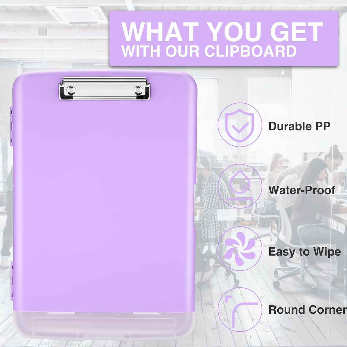 Clipboards with Storage, High Capacity Clip Boards 8.5x11 with Storage, Heavy Duty Nursing Clipboard Folder, Plastic Clipboard with Pen Holder for Women Teachers Work, School & Office Supplies