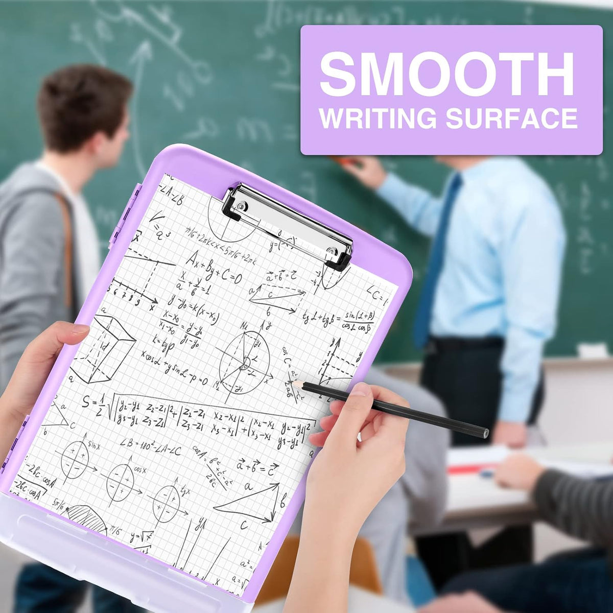Clipboards with Storage, High Capacity Clip Boards 8.5x11 with Storage, Heavy Duty Nursing Clipboard Folder, Plastic Clipboard with Pen Holder for Women Teachers Work, School & Office Supplies