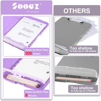 Clipboards with Storage, High Capacity Clip Boards 8.5x11 with Storage, Heavy Duty Nursing Clipboard Folder, Plastic Clipboard with Pen Holder for Women Teachers Work, School & Office Supplies