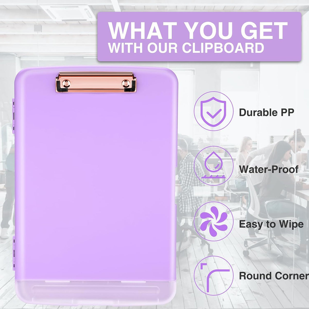 Clipboards with Storage, High Capacity Clip Boards 8.5x11 with Storage, Heavy Duty Nursing Clipboard Folder, Plastic Clipboard with Pen Holder for Women Teachers Work, School & Office Supplies
