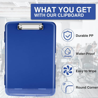 Clipboards with Storage, High Capacity Clip Boards 8.5x11 with Storage, Heavy Duty Nursing Clipboard Folder, Plastic Clipboard with Pen Holder for Women Teachers Work, School & Office Supplies