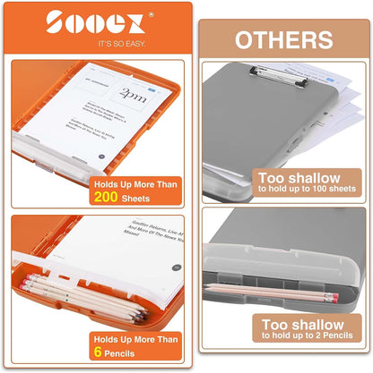 Clipboards with Storage, High Capacity Clip Boards 8.5x11 with Storage, Heavy Duty Nursing Clipboard Folder, Plastic Clipboard with Pen Holder for Women Teachers Work, School & Office Supplies
