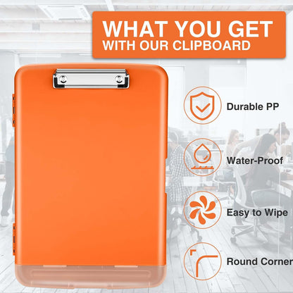 Clipboards with Storage, High Capacity Clip Boards 8.5x11 with Storage, Heavy Duty Nursing Clipboard Folder, Plastic Clipboard with Pen Holder for Women Teachers Work, School & Office Supplies